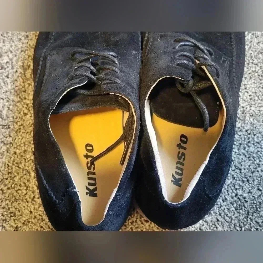 Kunsto Mens Classic Oxford Suede Dress Shoes Wingtip Lace Up mens size 10.5